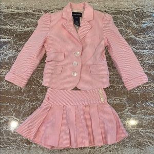 Ralph Lauren 2 piece set - Pink striped blazer and skirt - size 2T